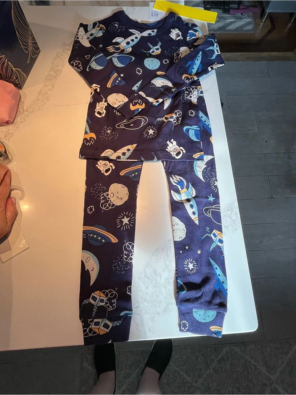 NWT gap boys space themed long sleeve & long pants pajamas.  Size 18-24 months.